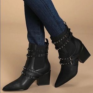Kendall and Kylie Studded Leather Boots
